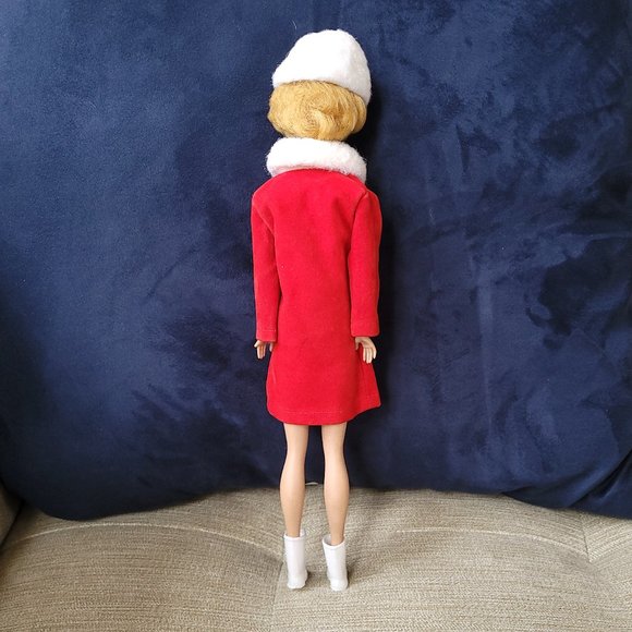 VTG 60's BARBIE Clone Red Suede Coat RARE - Picture 2 of 9